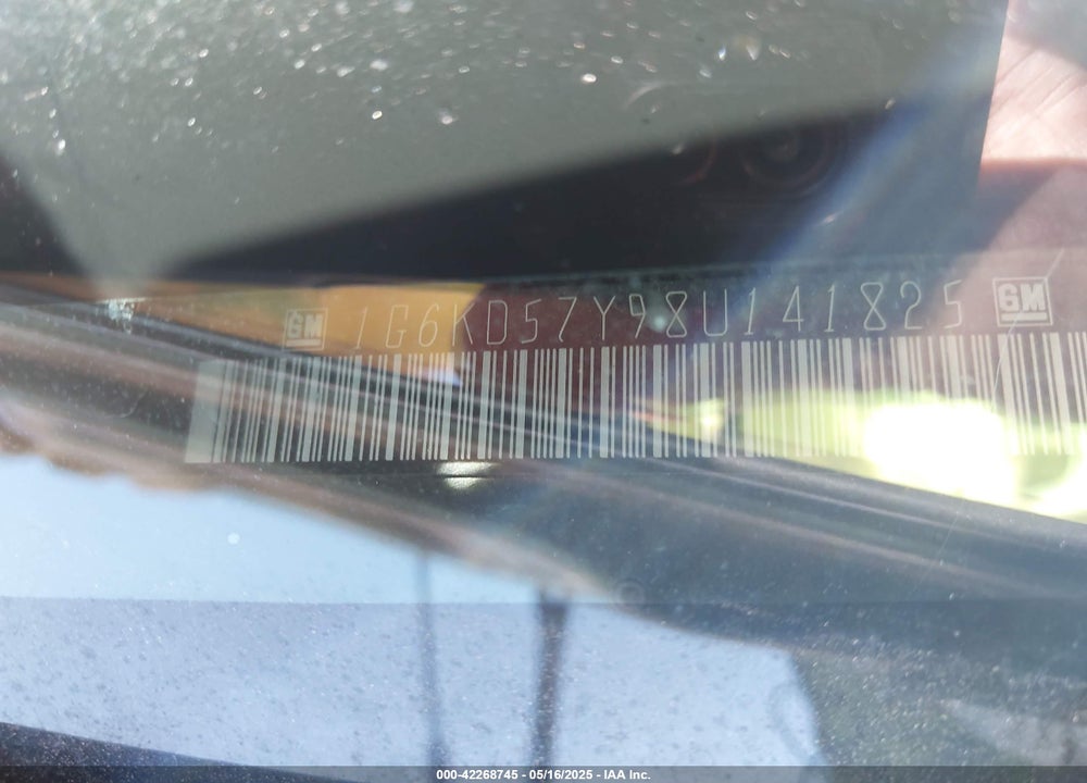 2008 CADILLAC DTS VIN: 1G6KD57Y98U141825