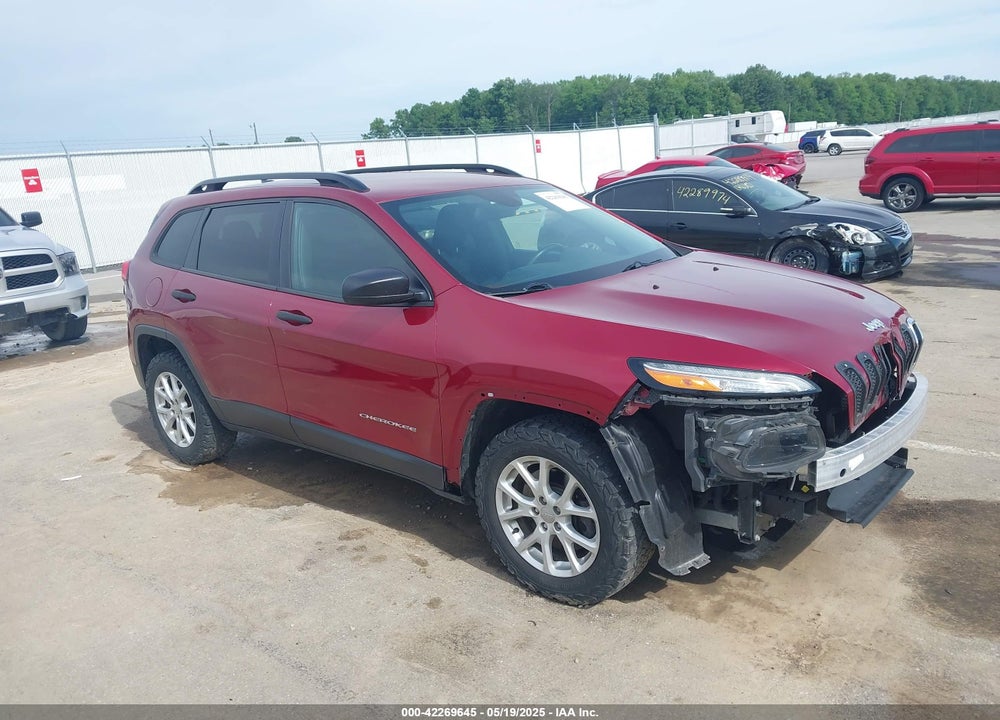 2016 JEEP CHEROKEE SPORT VIN: 1C4PJMAB4GW182957