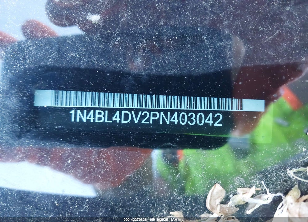 2023 NISSAN ALTIMA SV FWD VIN: 1N4BL4DV2PN403042