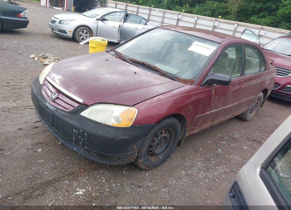 2002 HONDA CIVIC LX VIN: 2HGES16582H590845