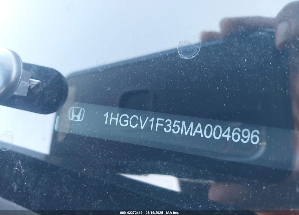 2021 HONDA ACCORD VIN: 1HGCV1F35MA004696