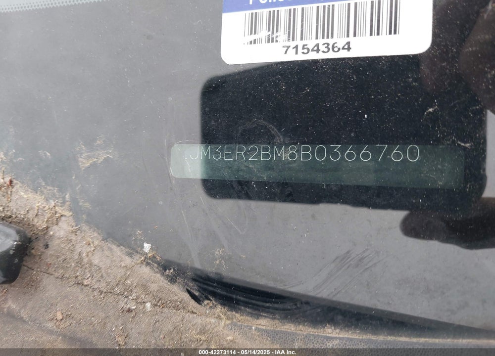 2011 MAZDA CX-7 I SPORT VIN: JM3ER2BM8B0366760