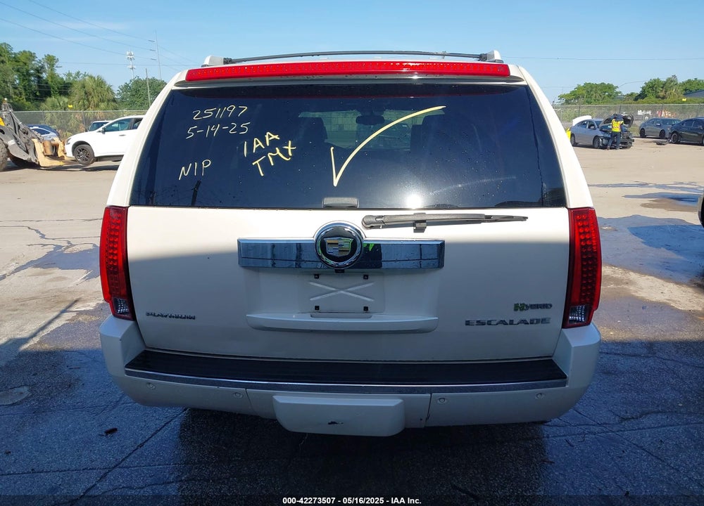 2012 CADILLAC ESCALADE HYBRID PLATINUM VIN: 1GYS3FEJ6CR251197