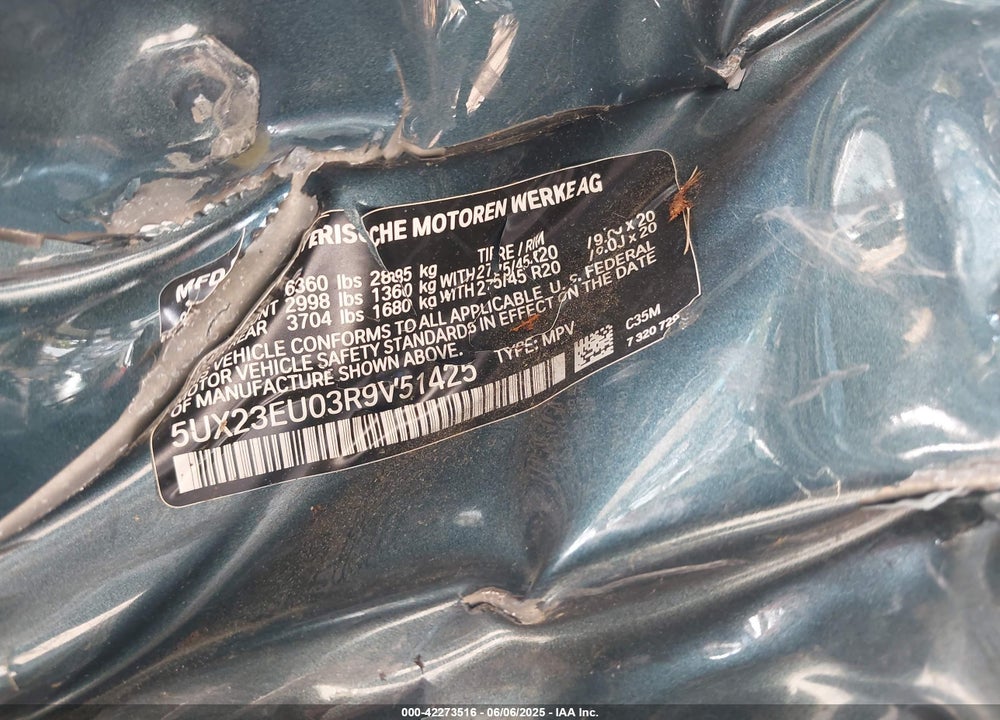 2024 BMW X5 VIN: 5UX23EU03R9V51425