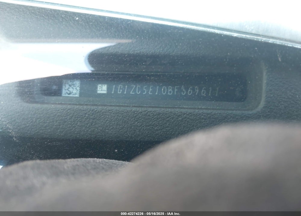 2011 CHEVROLET MALIBU 1LT VIN: 1G1ZC5E10BF369611