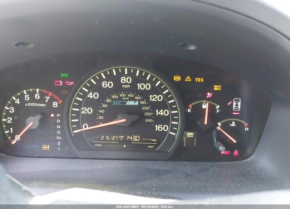 2005 HONDA ACCORD HYBRID VIN: JHMCN36455C003233