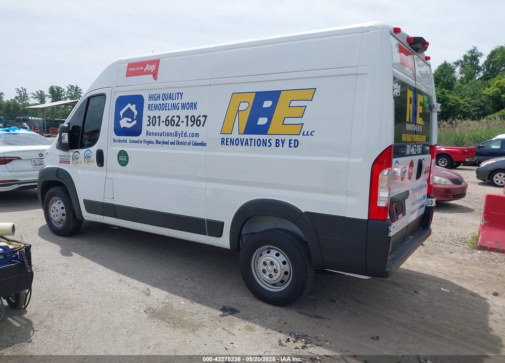 2020 RAM PROMASTER 1500 HIGH ROOF 136 WB VIN: 3C6TRVBG0LE127103