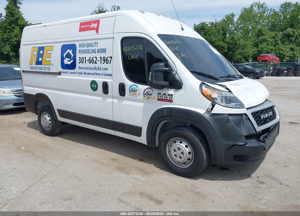 2020 RAM PROMASTER 1500 HIGH ROOF 136 WB VIN: 3C6TRVBG0LE127103