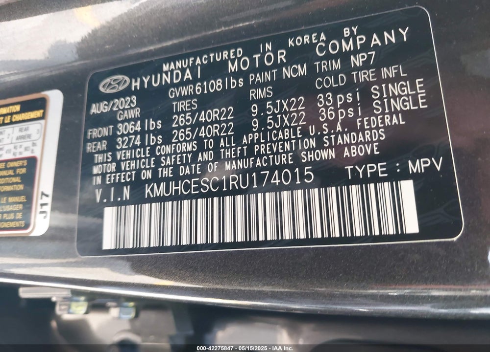 2024 GENESIS GV80 VIN: KMUHCESC1RU174015