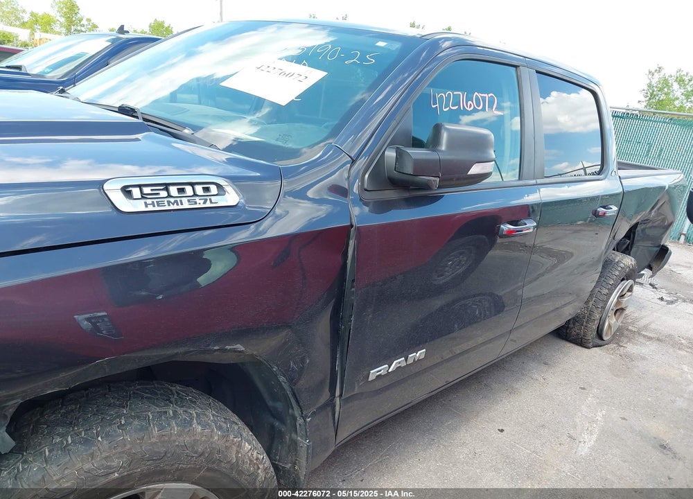 2019 RAM 1500 BIG HORN/LONE STAR 4X4 5'7 BOX VIN: 1C6SRFFT7KN720010