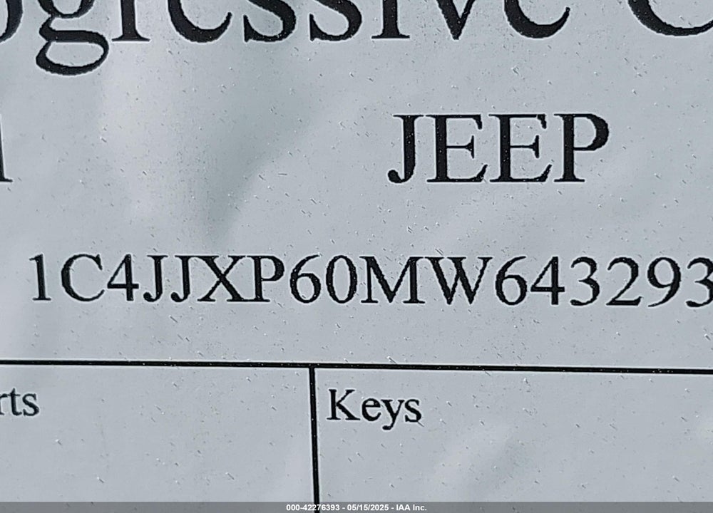 2021 JEEP WRANGLER 4XE UNLIMITED HIGH ALTITUDE 4X4 VIN: 1C4JJXP60MW643293