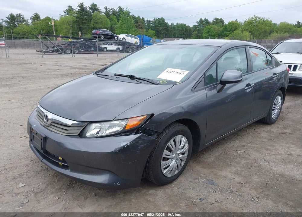 2012 HONDA CIVIC LX VIN: 19XFB2F50CE372209