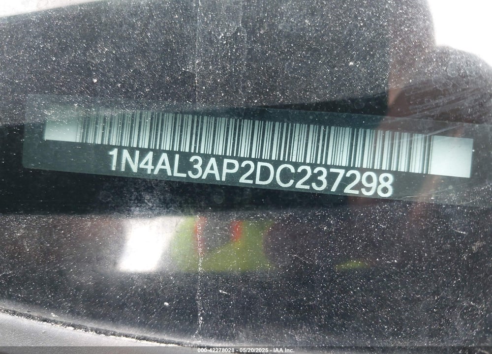 2013 NISSAN ALTIMA 2.5 S VIN: 1N4AL3AP2DC237298