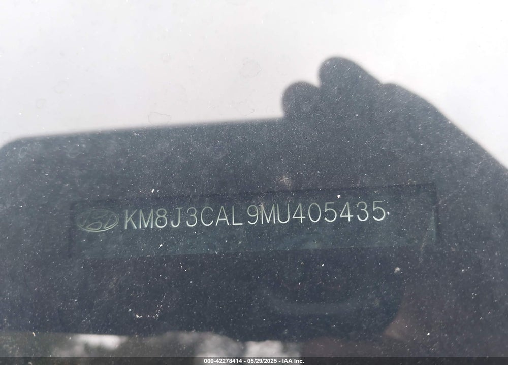2021 HYUNDAI TUCSON VIN: KM8J3CAL9MU405435