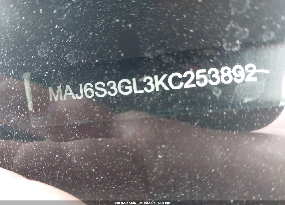 2019 FORD ECOSPORT SE VIN: MAJ6S3GL3KC253892