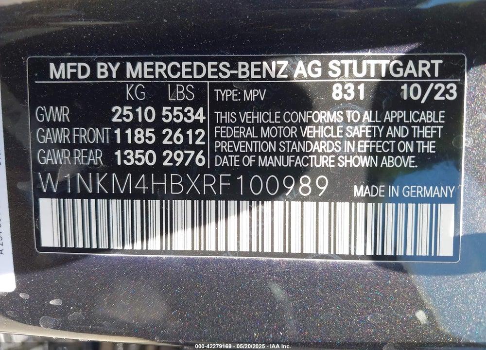 2024 MERCEDES-BENZ GLC 300 4MATIC SUV VIN: W1NKM4HBXRF100989