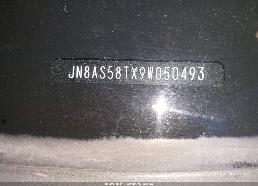 2009 NISSAN ROGUE VIN: JN8AS58TX9W050493