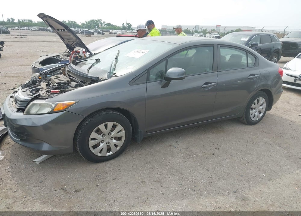 2012 HONDA CIVIC VIN: 2HGFB2F51CH581383