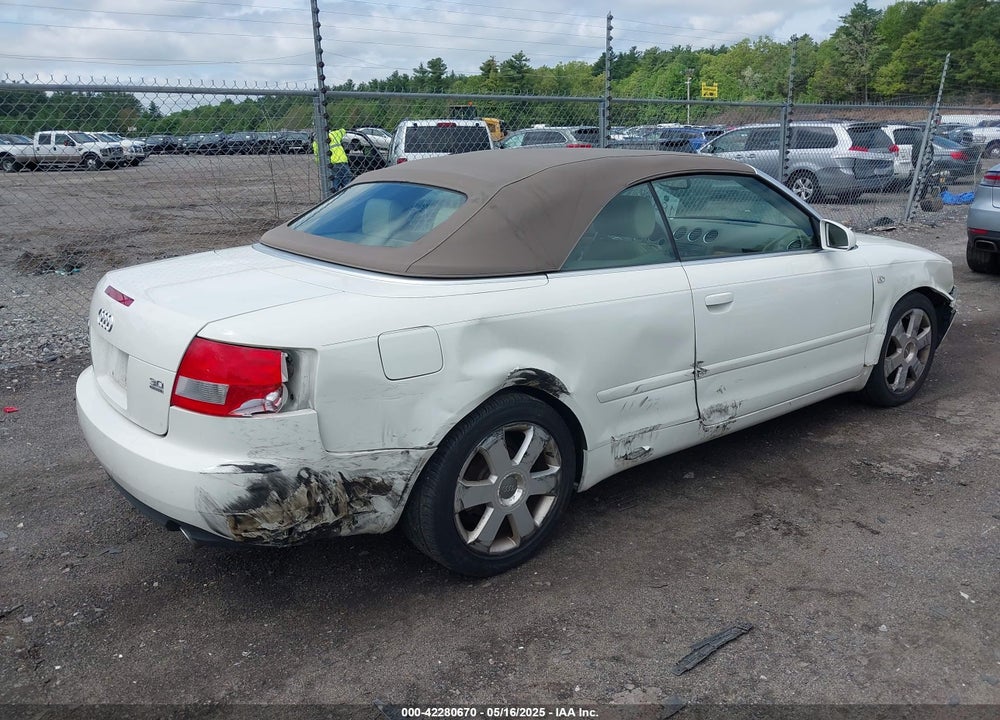 2006 AUDI A4 3.0 VIN: WAUDT48H06K009995