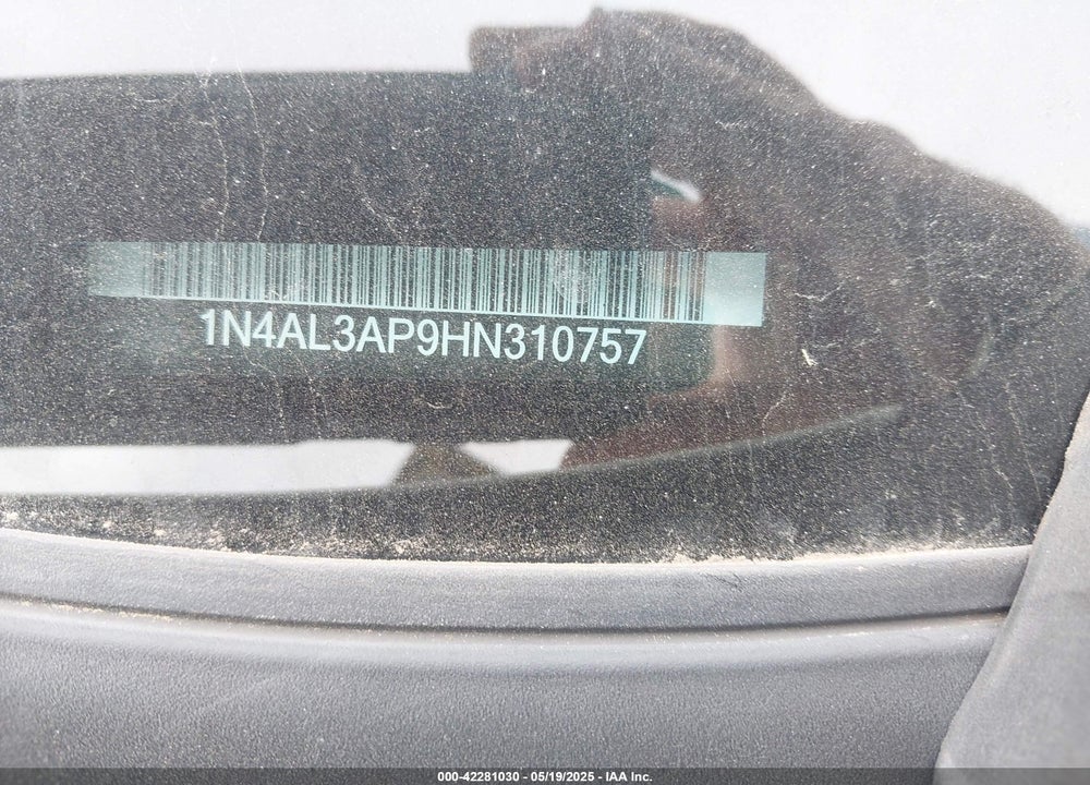 2017 NISSAN ALTIMA VIN: 1N4AL3AP9HN310757