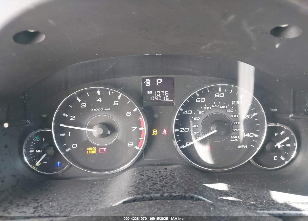 2012 SUBARU OUTBACK 2.5I PREMIUM VIN: 4S4BRBCC9C3282475