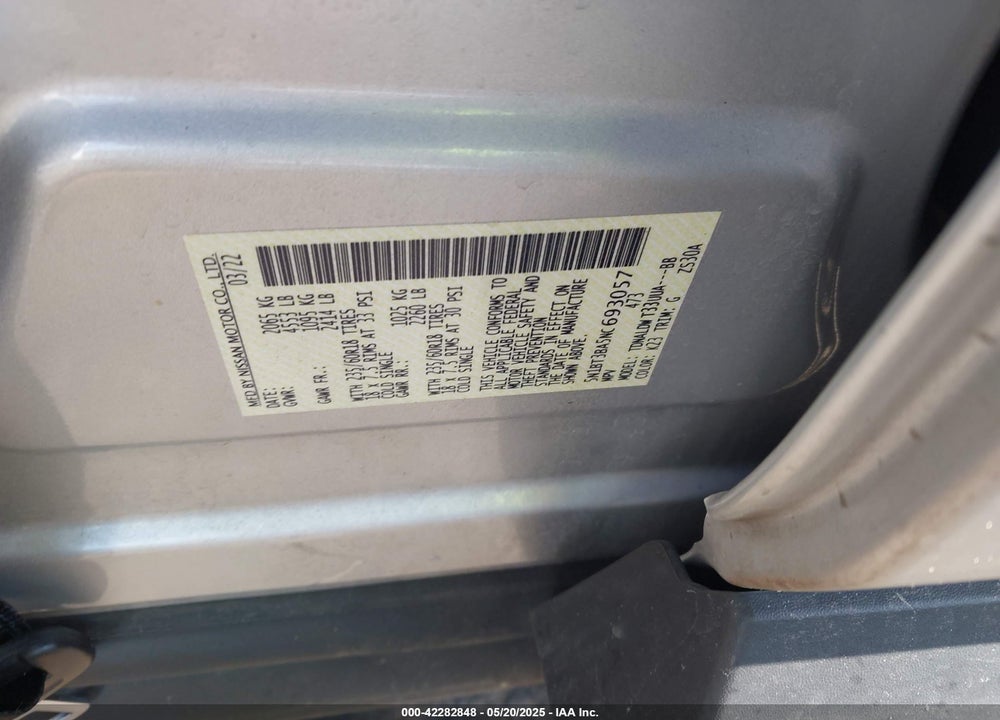 2022 NISSAN ROGUE VIN: 5N1BT3BA5NC693057