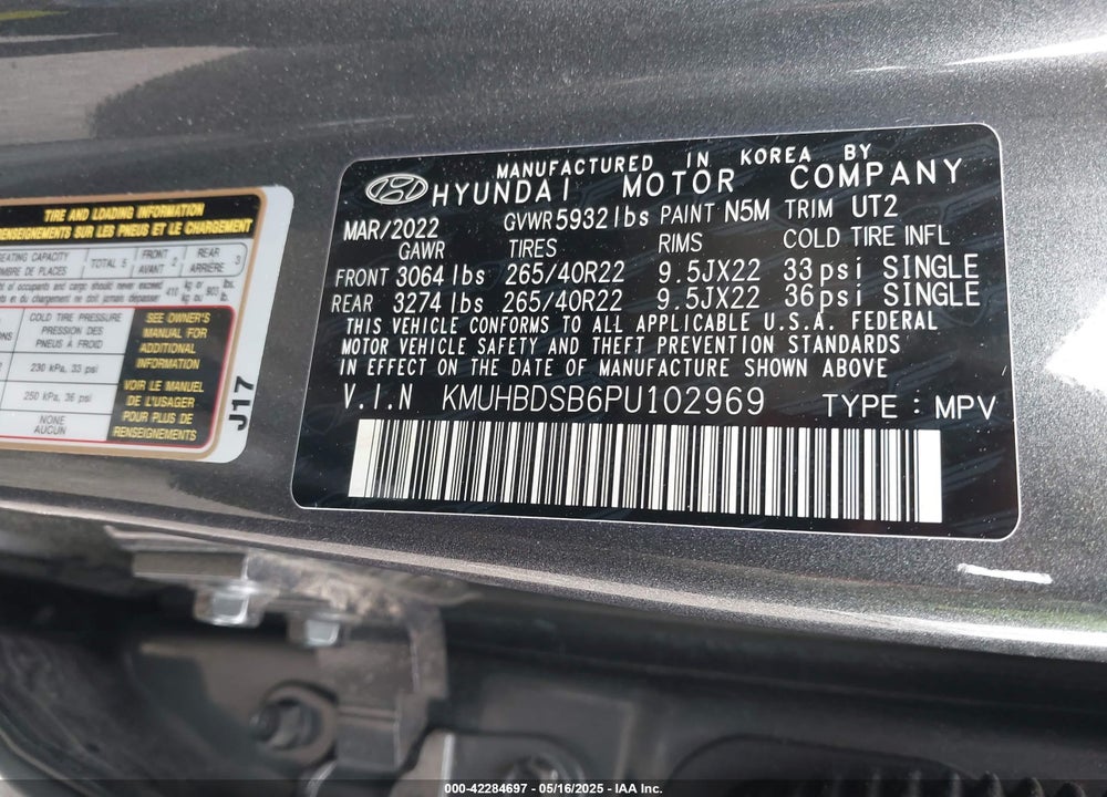 2023 GENESIS GV80 VIN: KMUHBDSB6PU102969
