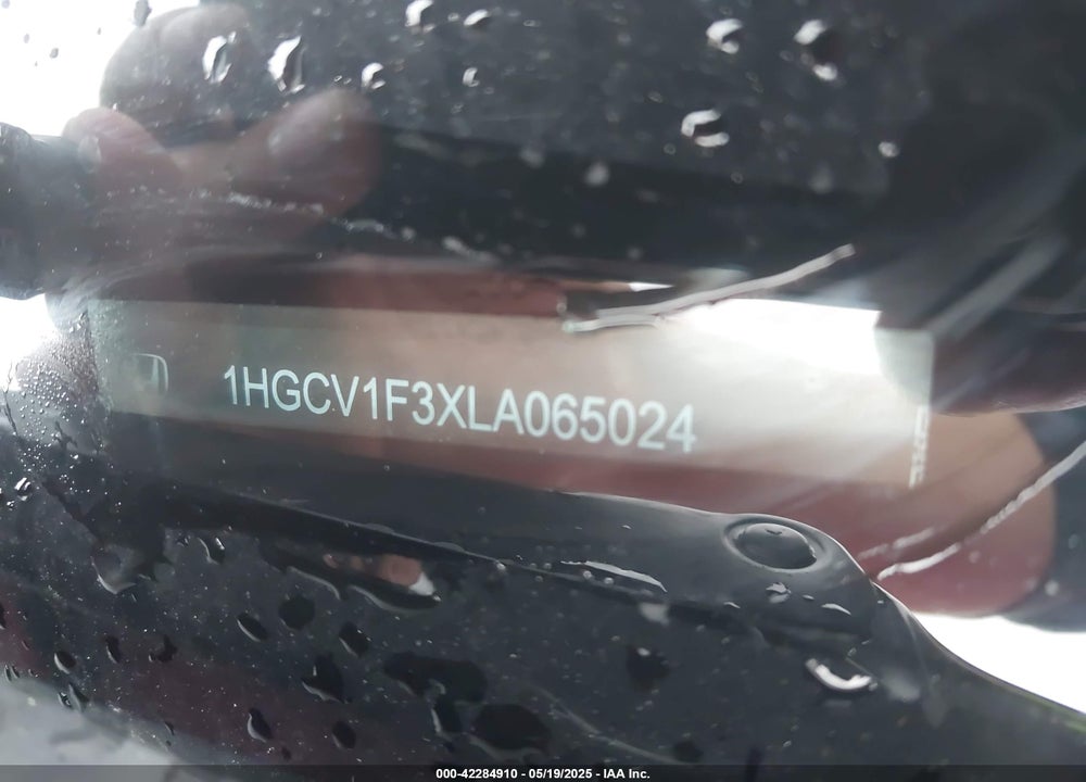 2020 HONDA ACCORD VIN: 1HGCV1F3XLA065024