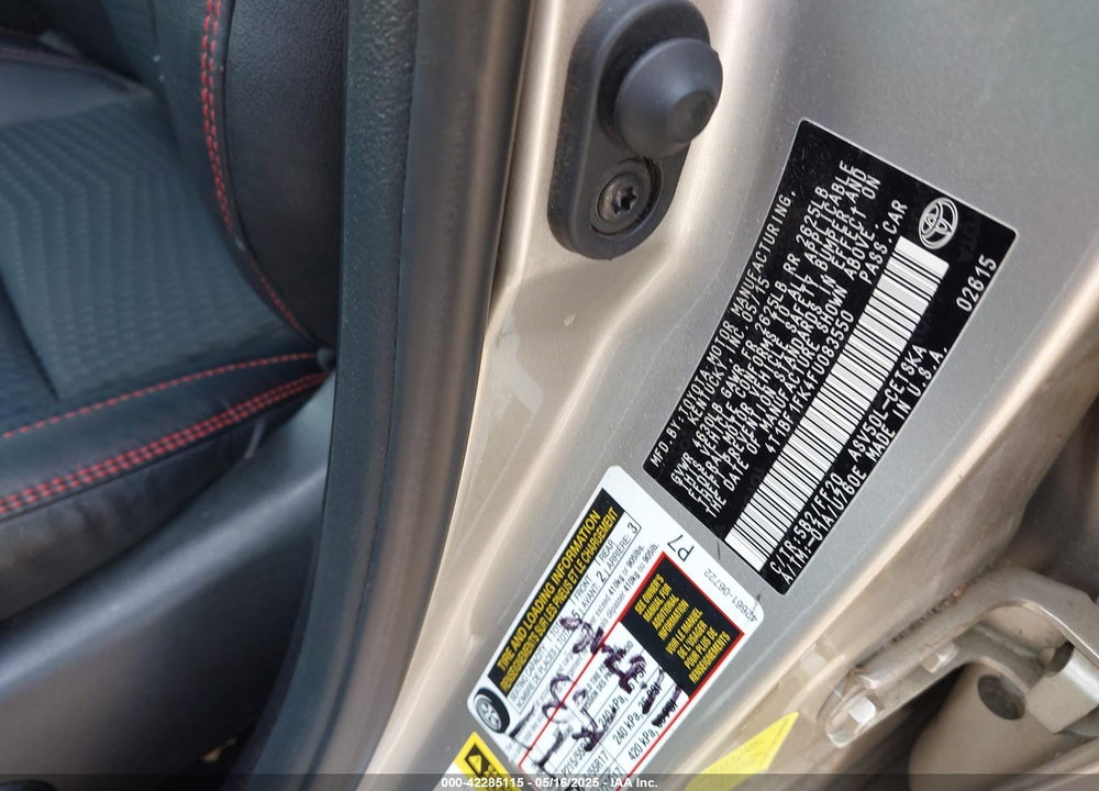 2015 TOYOTA CAMRY VIN: 4T1BF1FK4FU083550