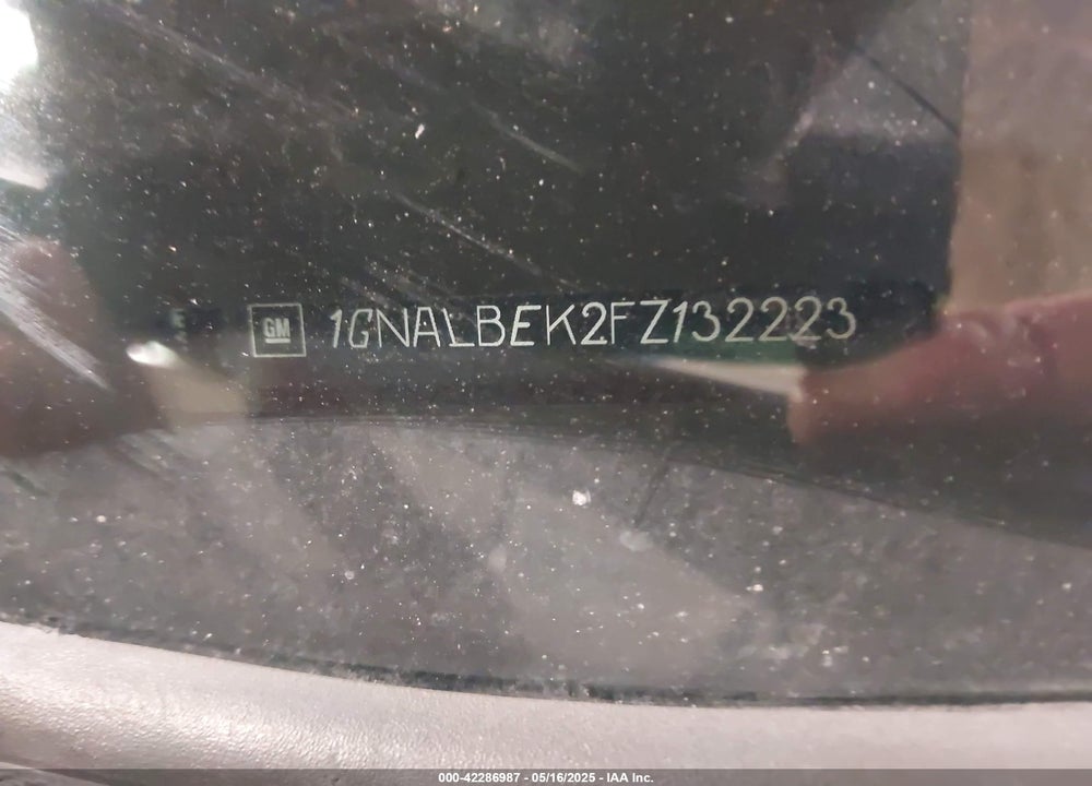2015 CHEVROLET EQUINOX VIN: 1GNALBEK2FZ132223