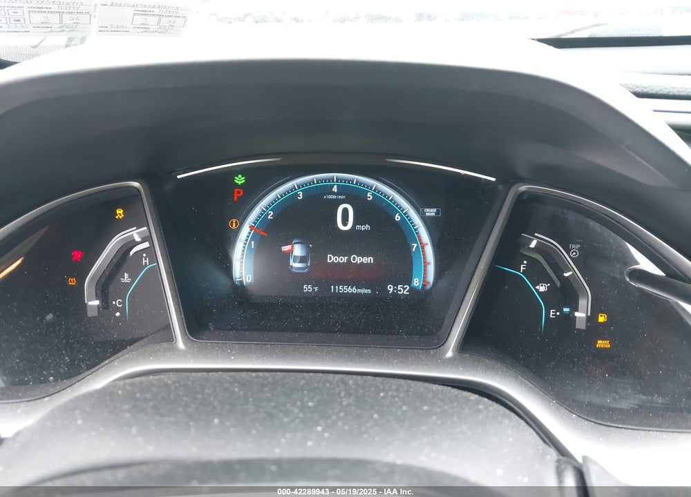 2016 HONDA CIVIC EX VIN: 19XFC2F7XGE212472