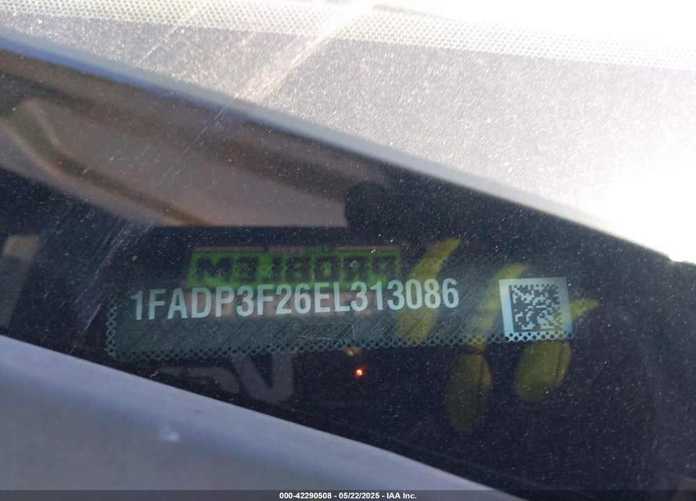 2014 FORD FOCUS VIN: 1FADP3F26EL313086