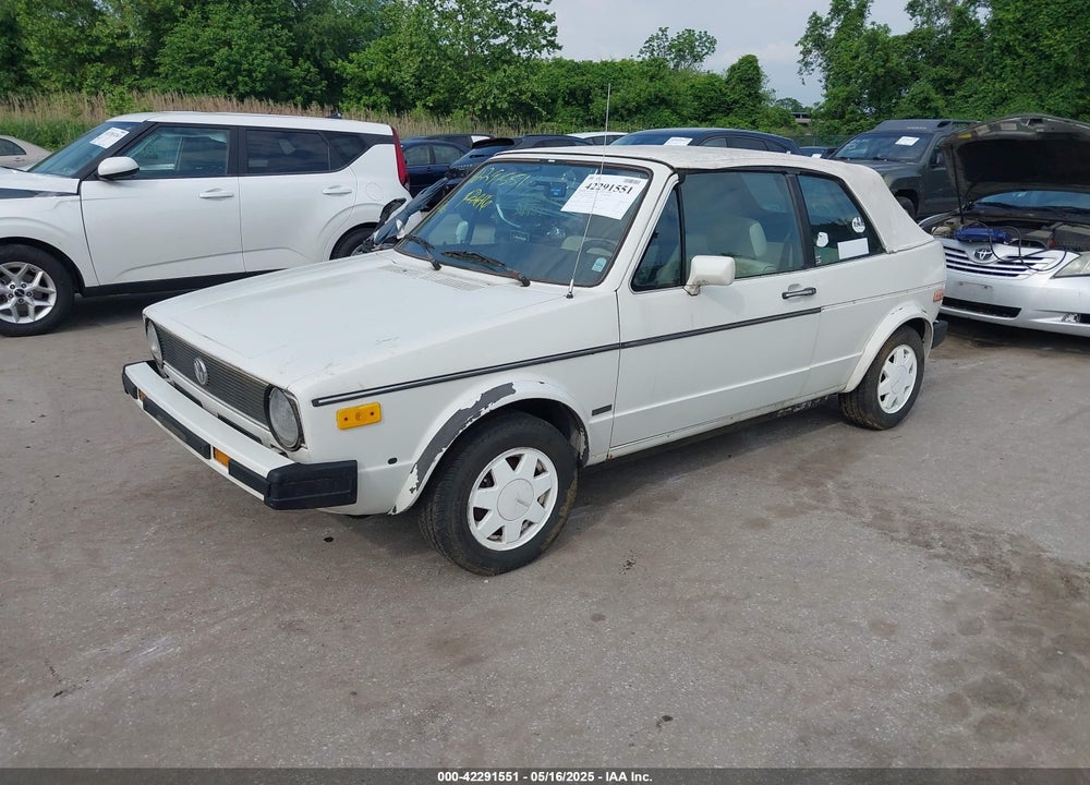 1987 VOLKSWAGEN CABRIOLET VIN: WVWCA0155HK004159