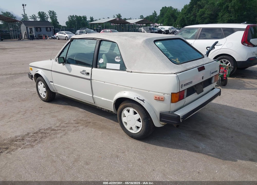 1987 VOLKSWAGEN CABRIOLET VIN: WVWCA0155HK004159