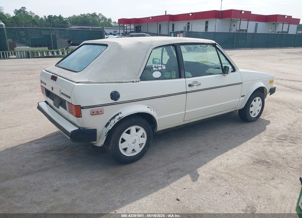 1987 VOLKSWAGEN CABRIOLET VIN: WVWCA0155HK004159