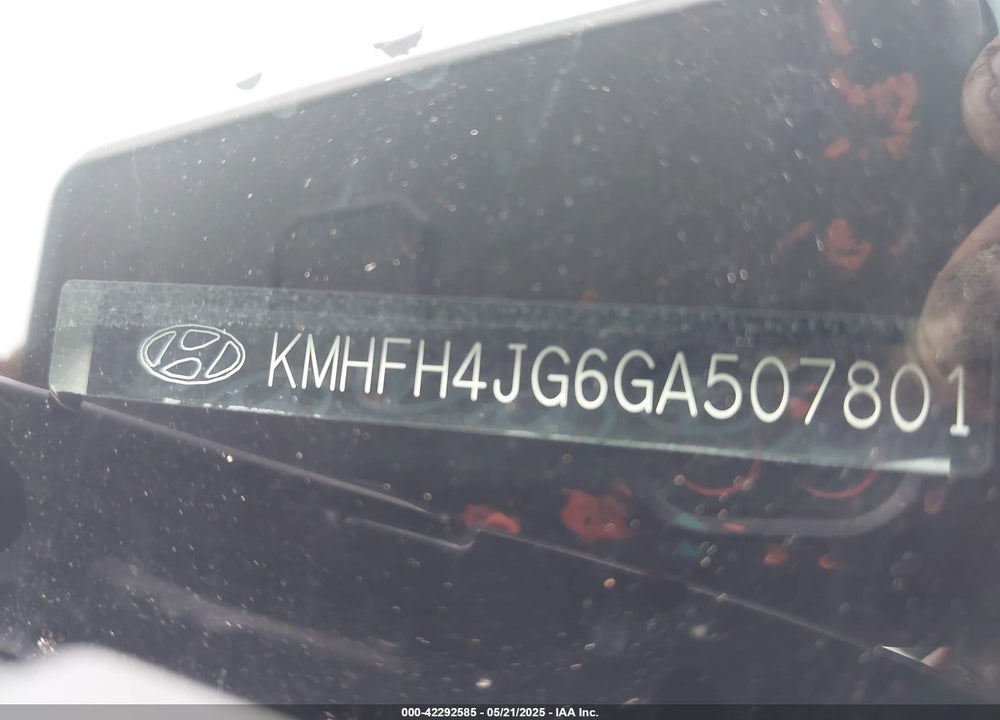 2016 HYUNDAI AZERA LIMITED VIN: KMHFH4JG6GA507801