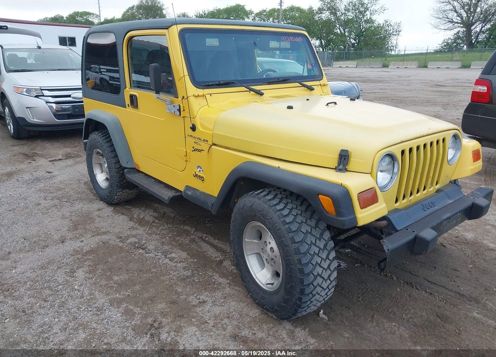 2000 JEEP WRANGLER SPORT VIN: 1J4FA49S3YP781614