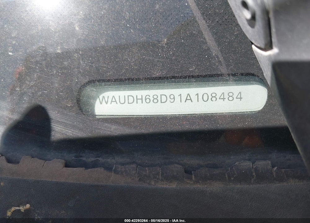 2001 AUDI A4 2.8 VIN: WAUDH68D91A108484