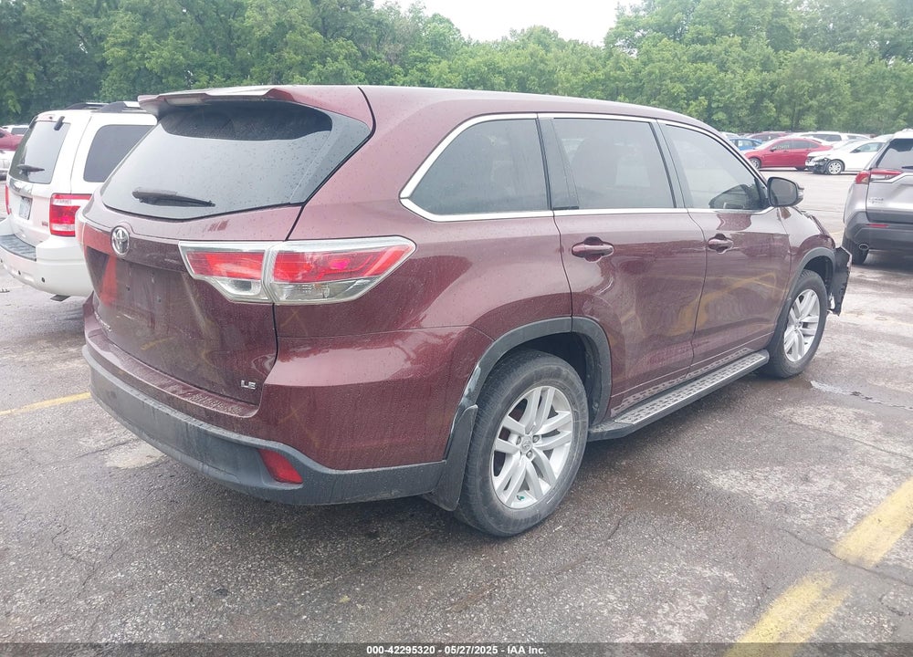 2015 TOYOTA HIGHLANDER LE V6 VIN: 5TDZKRFH4FS086907