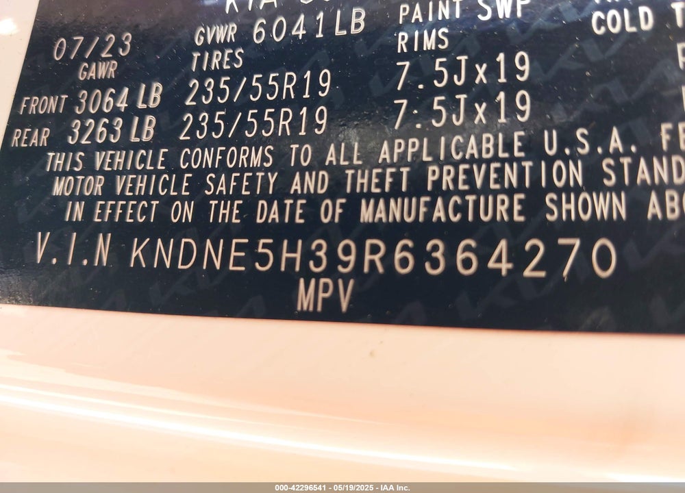 2024 KIA CARNIVAL MPV SX PRESTIGE VIN: KNDNE5H39R6364270