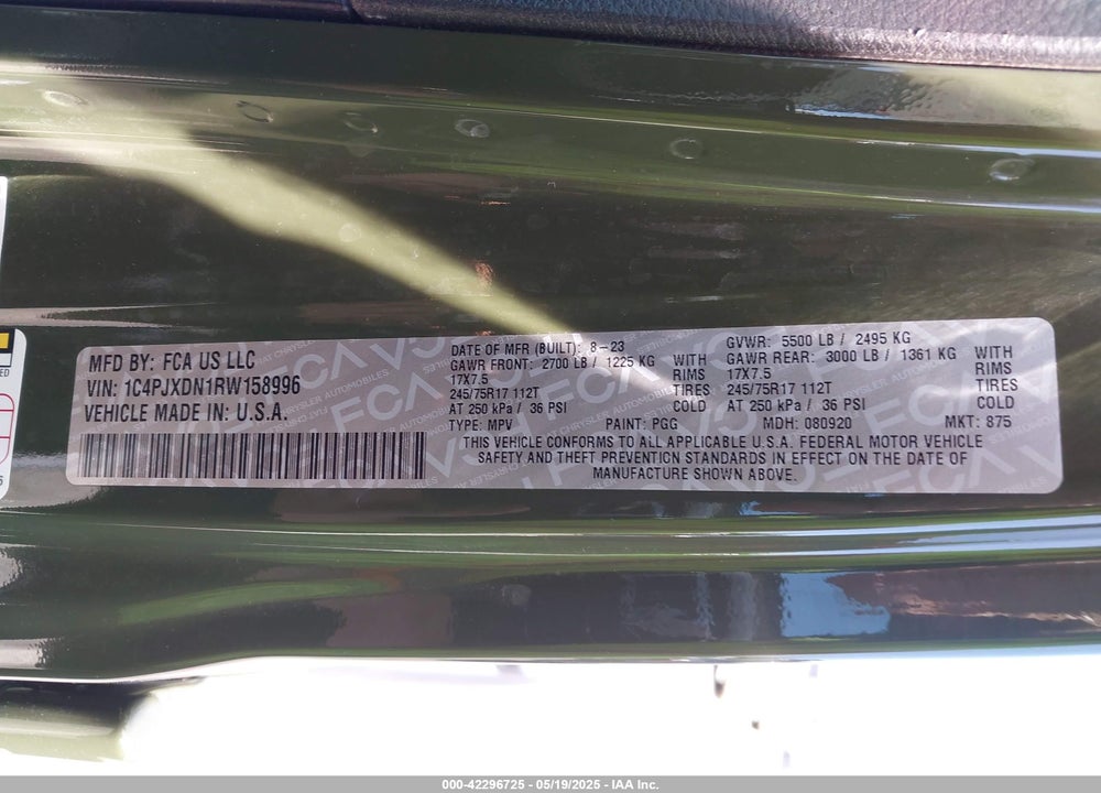 2024 JEEP WRANGLER / VIN: 1C4PJXDN1RW158996