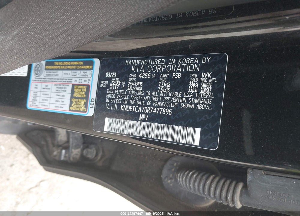 2024 KIA SELTOS VIN: KNDETCA70R7477896