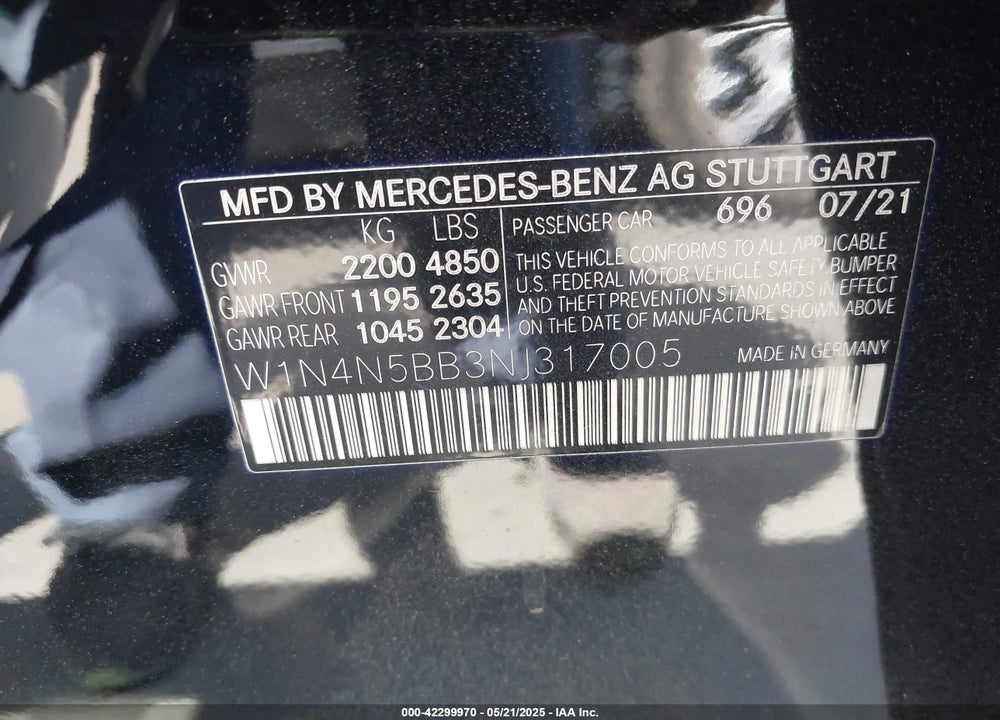 2022 MERCEDES-BENZ AMG GLA 35 4MATIC VIN: W1N4N5BB3NJ317005