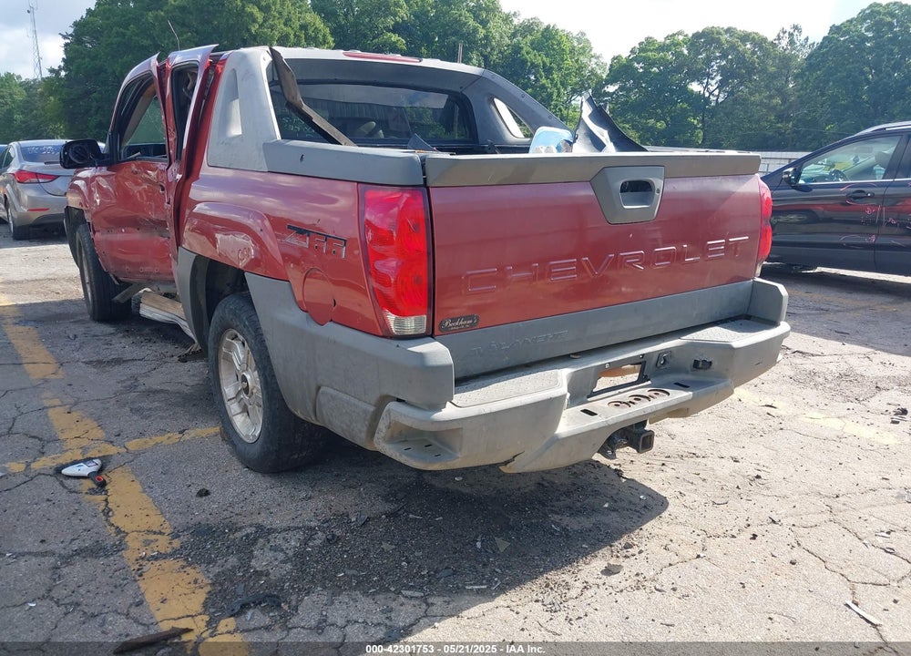 2002 CHEVROLET AVALANCHE 1500 VIN: 3GNEC13T92G139817