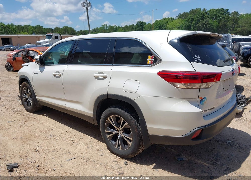 2019 TOYOTA HIGHLANDER HYBRID VIN: 5TDBGRFH6KS070611