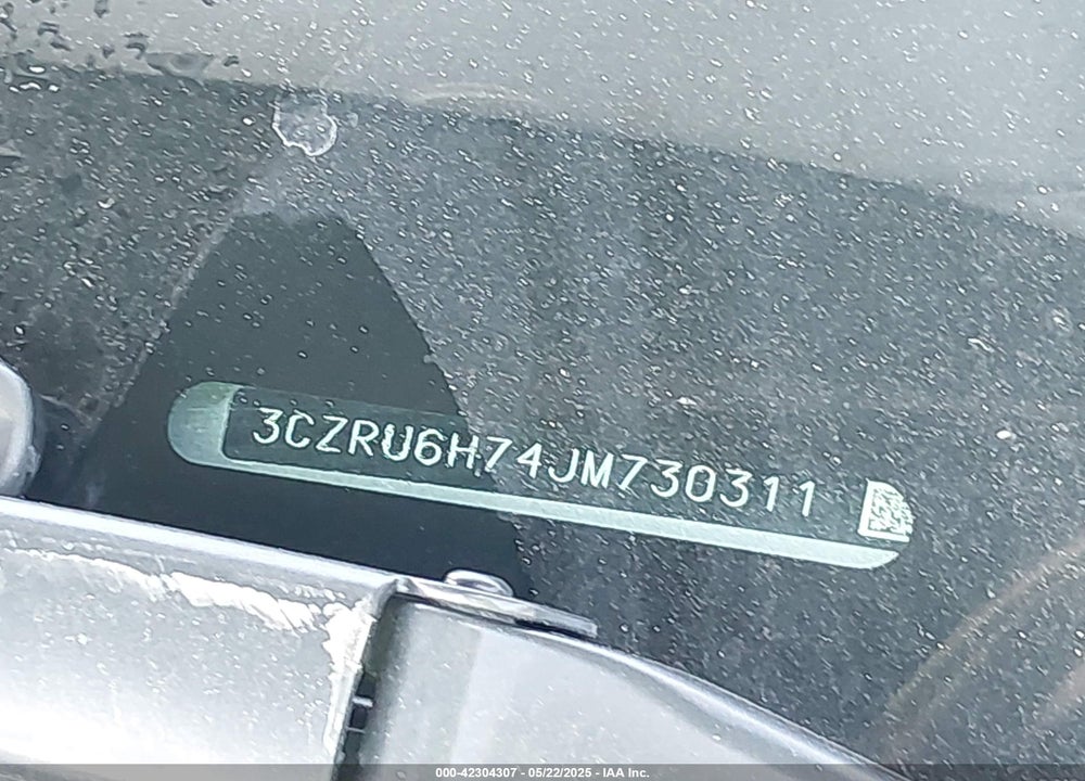 2018 HONDA HR-V VIN: 3CZRU6H74JM730311