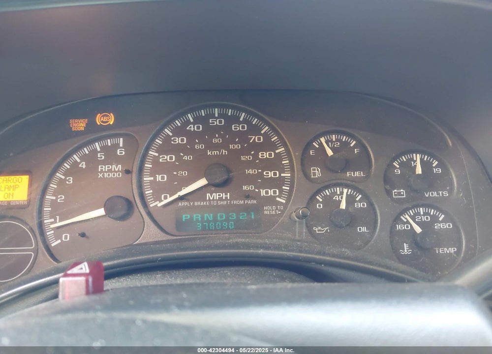 2002 CHEVROLET AVALANCHE 1500 VIN: 3GNEC13T62G131044