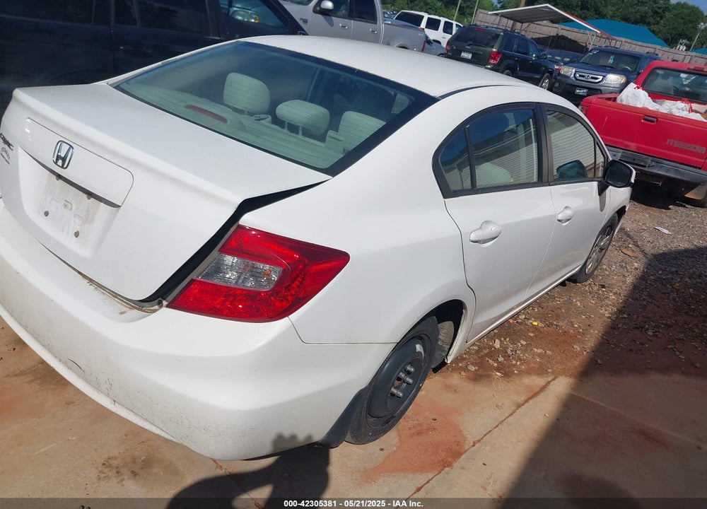 2012 HONDA CIVIC VIN: 19XFB2F5XCE070605