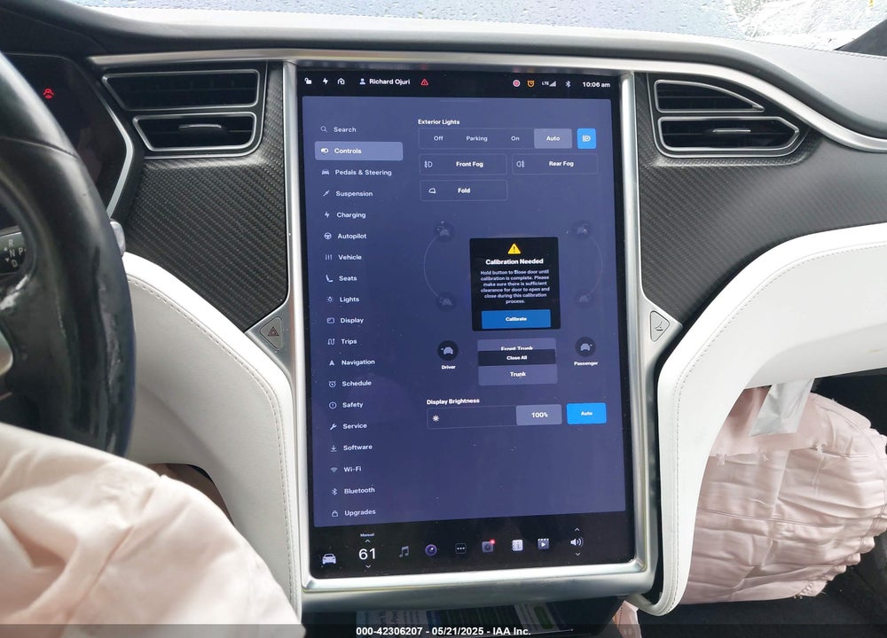 2017 TESLA MODEL X VIN: 5YJXCBE2XHF060702