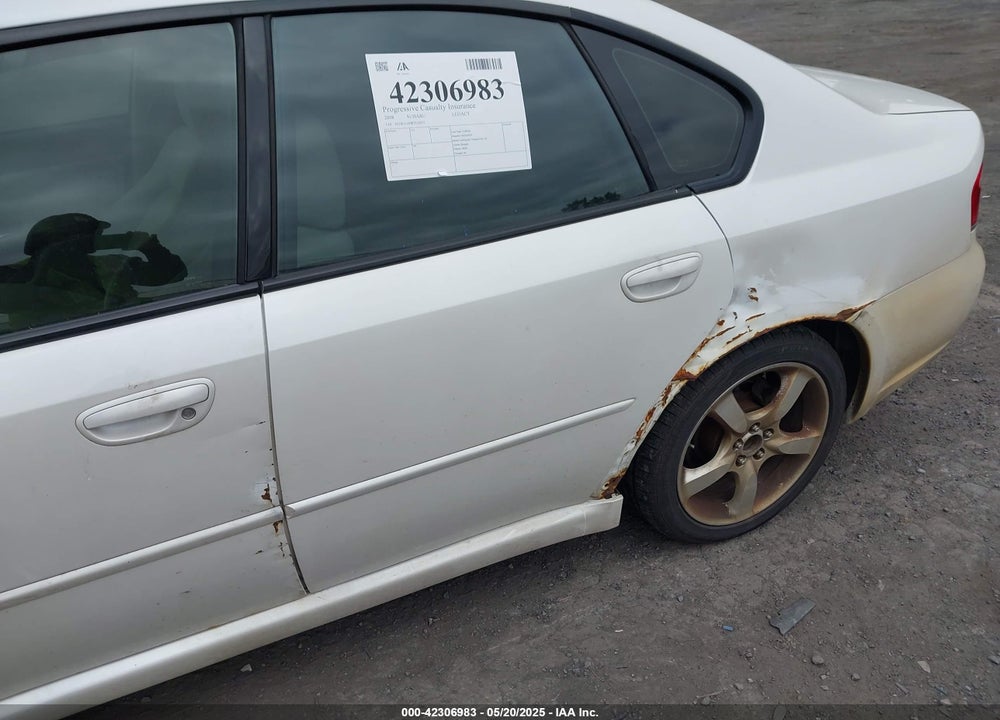 2008 SUBARU LEGACY 2.5I VIN: 4S3BL616987216972